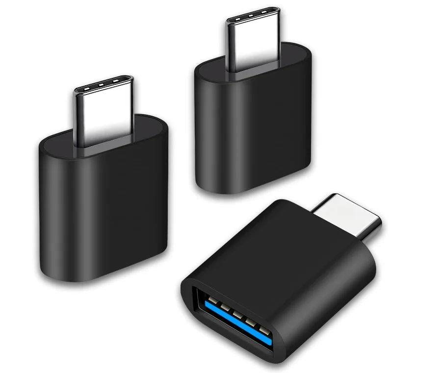 محول USB C إلى USB، محول Type C Thunderbolt 4 OTG، محول USB C ذكر إلى USB 3.0 أنثى (3 عبوات) لجهاز Apple MacBook Pro، Mac B