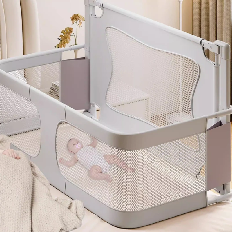 Newborn anti-pressure crib bed bed fence Fold removable baby  fence New