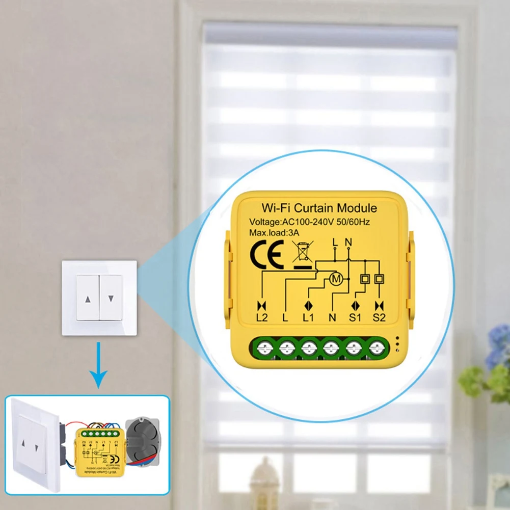 Y45A-Tuya Módulo de interruptor de cortina inteligente Zigbee conectado persianas de rolo motor cego Smart Life APP funciona com Alexa GoogleHome