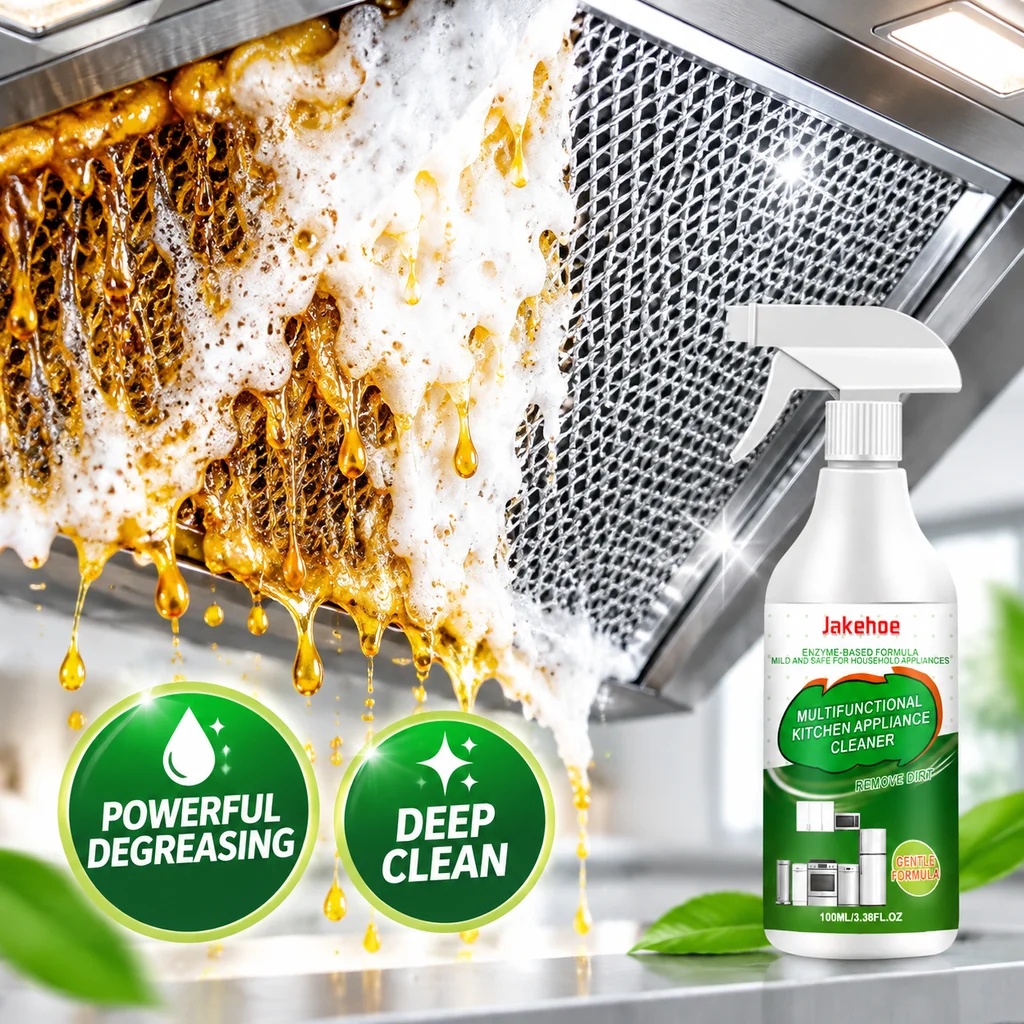 100ml Kitchen Appliance Cleaner Grease Remover Spray Kitchen Degreaser for Oven Microwave Refrigerator Stove Daily Cleaning