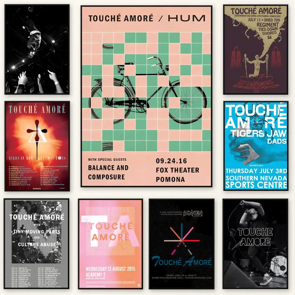 Post-hardcore Band T-Touche Amore Poster Frameless Peel-and-Stick Removable Wall Art Print