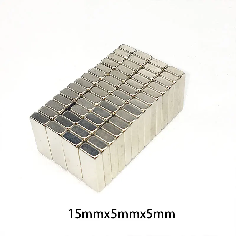 5~200PCS 15x5x5mm  NdFeB Neodymium Magnet Super Powerful Block Permanent Disc 15mm x 5mm x 5mm 15*5*5mm