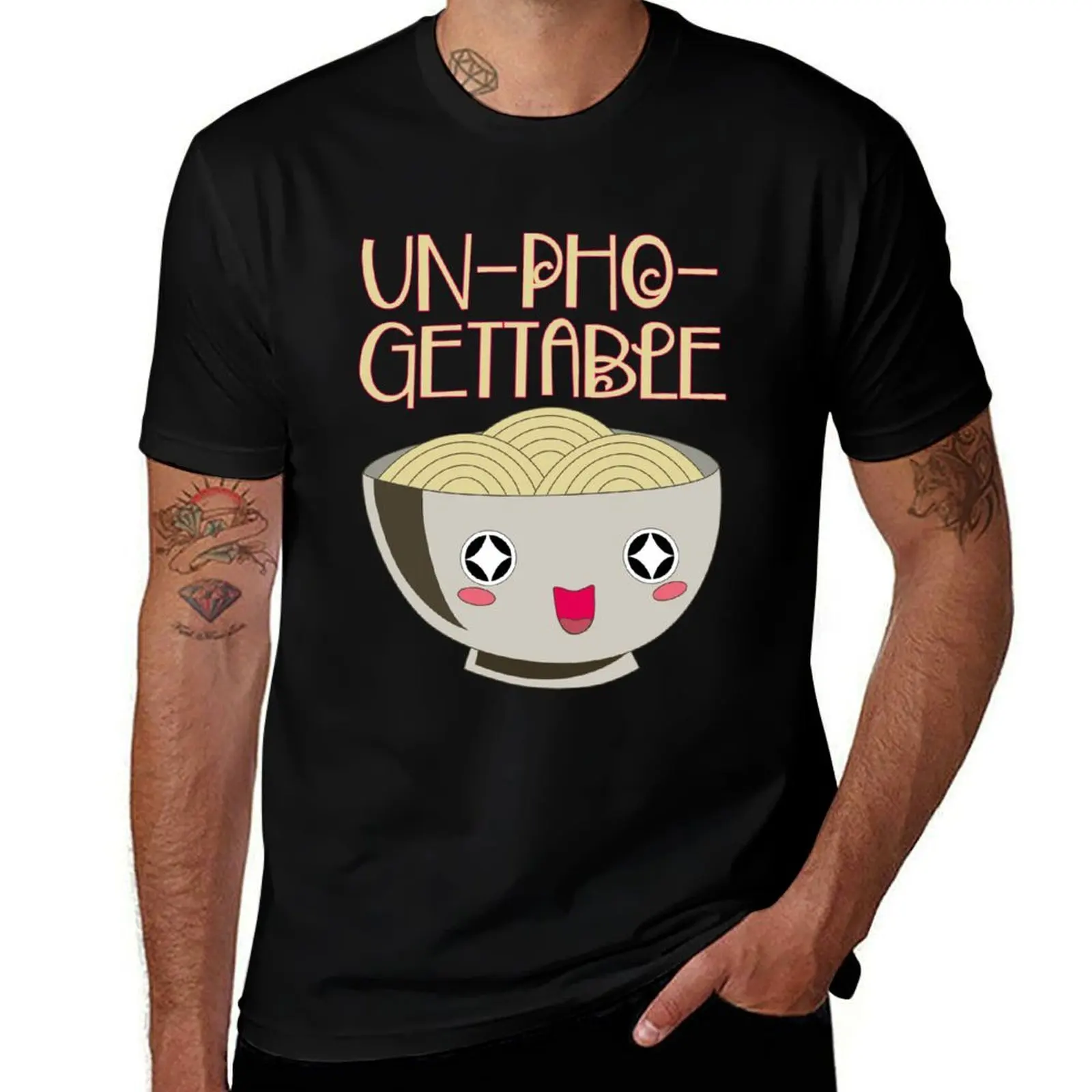 Camiseta Un-Pho-Gettable con diseño de sopa de fideos vietnamita, camiseta básica de algodón que no se encoge
