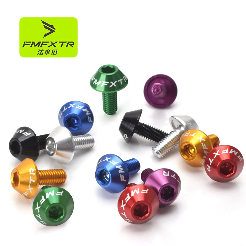 2PCS MTB kettle bracket screws Aluminum alloy screws M5*12mm Road bike screws are not rusty bike parts can be customized