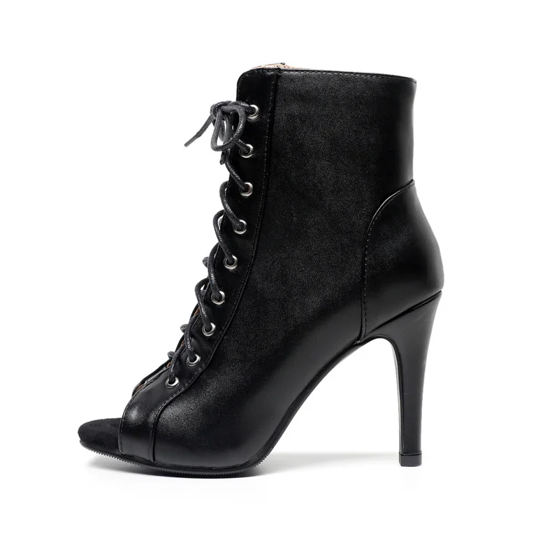 Chaussures de danse latine hautes pour femmes, bottes de tango salsa de rue, orteils ouverts, salle de Rh, talons pour femmes, extérieur, nouveau, 2022