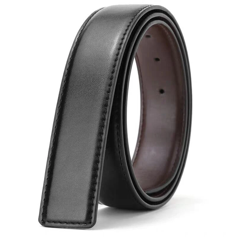 

Men's Belt Double-sided Two-layer Leather Belt Strap Without Buckle Pin Buckle Wild Belt Casual Luxury Decoration No Buckle 3.3