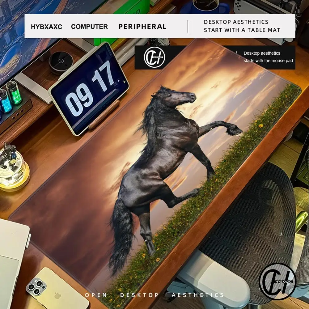 

Anime Horse Mouse Pad Cute HD Desk Pad Extended Gaming Keyboard Mats Large 90x40cm XXL Gamer HYBXAXC Mousepad