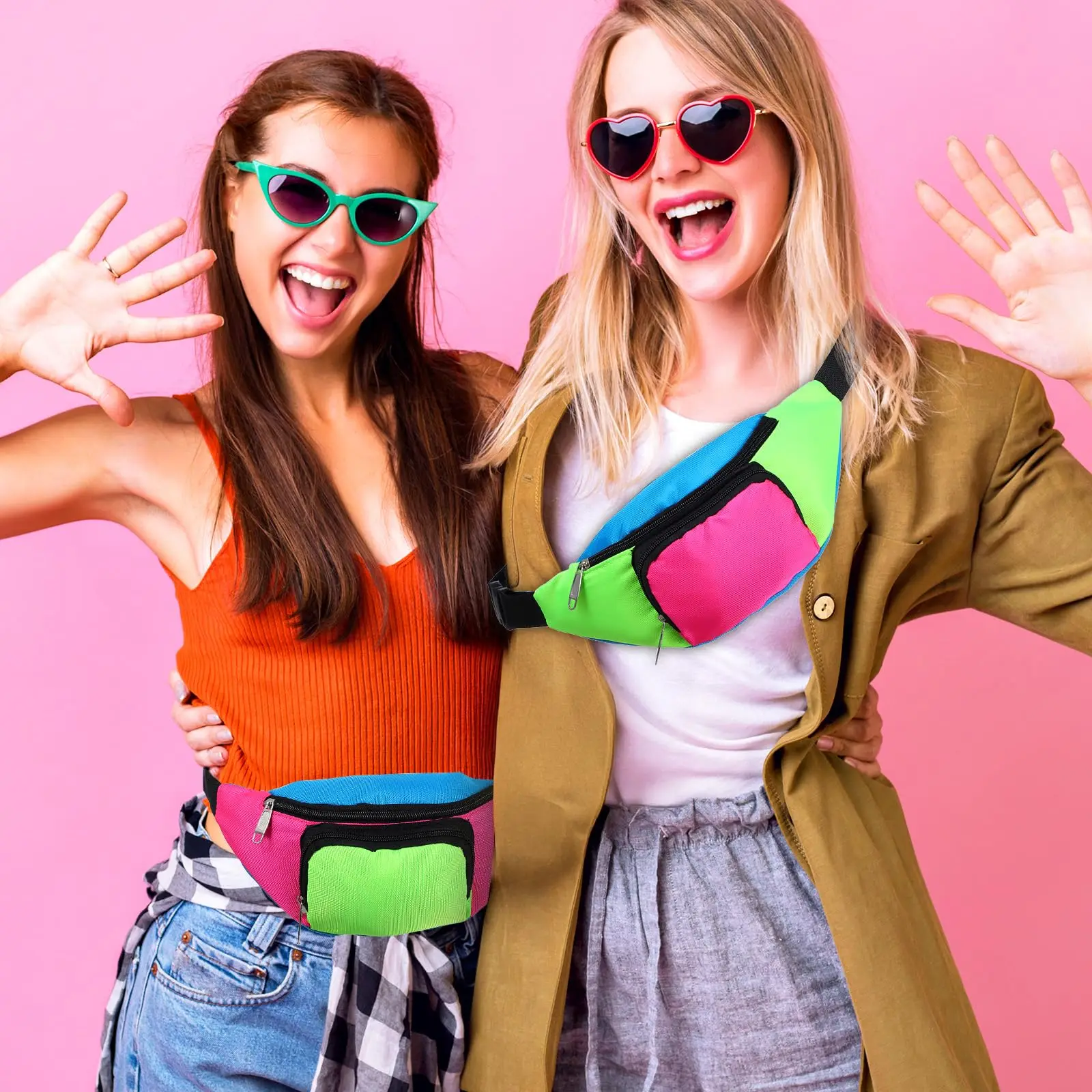Fanny Pack Waist Pack Shiny Waist Bag Waist Bum Bag Belt Sport Crossbody Waistbag Fashion Travelling Rave Waist Bag Sling Bag
