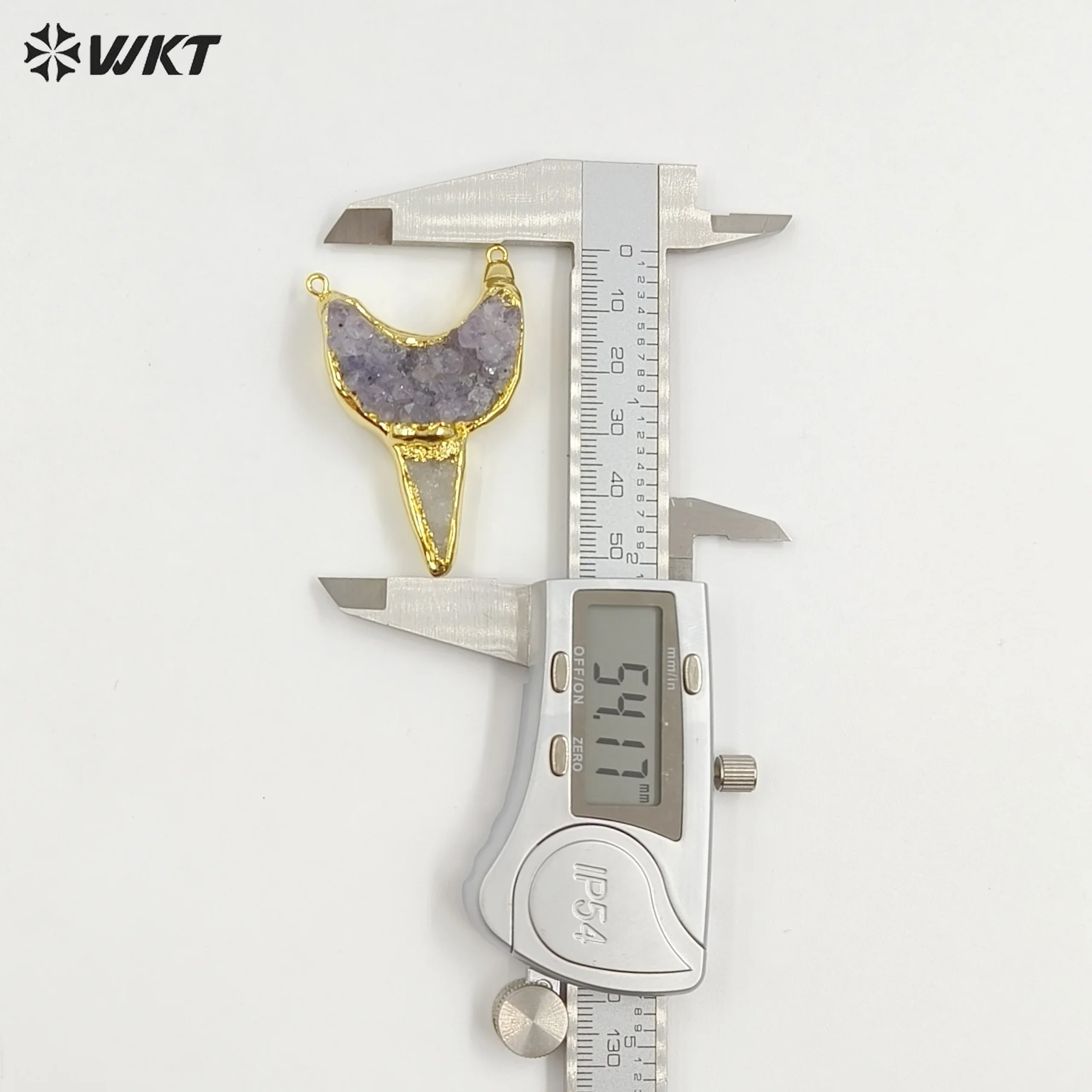 

Кулон ручной работы WT-P2062 в ретро-стиле из камня неправильной формы с покрытием из настоящего золота 18К для женщин, подарок на годовщину