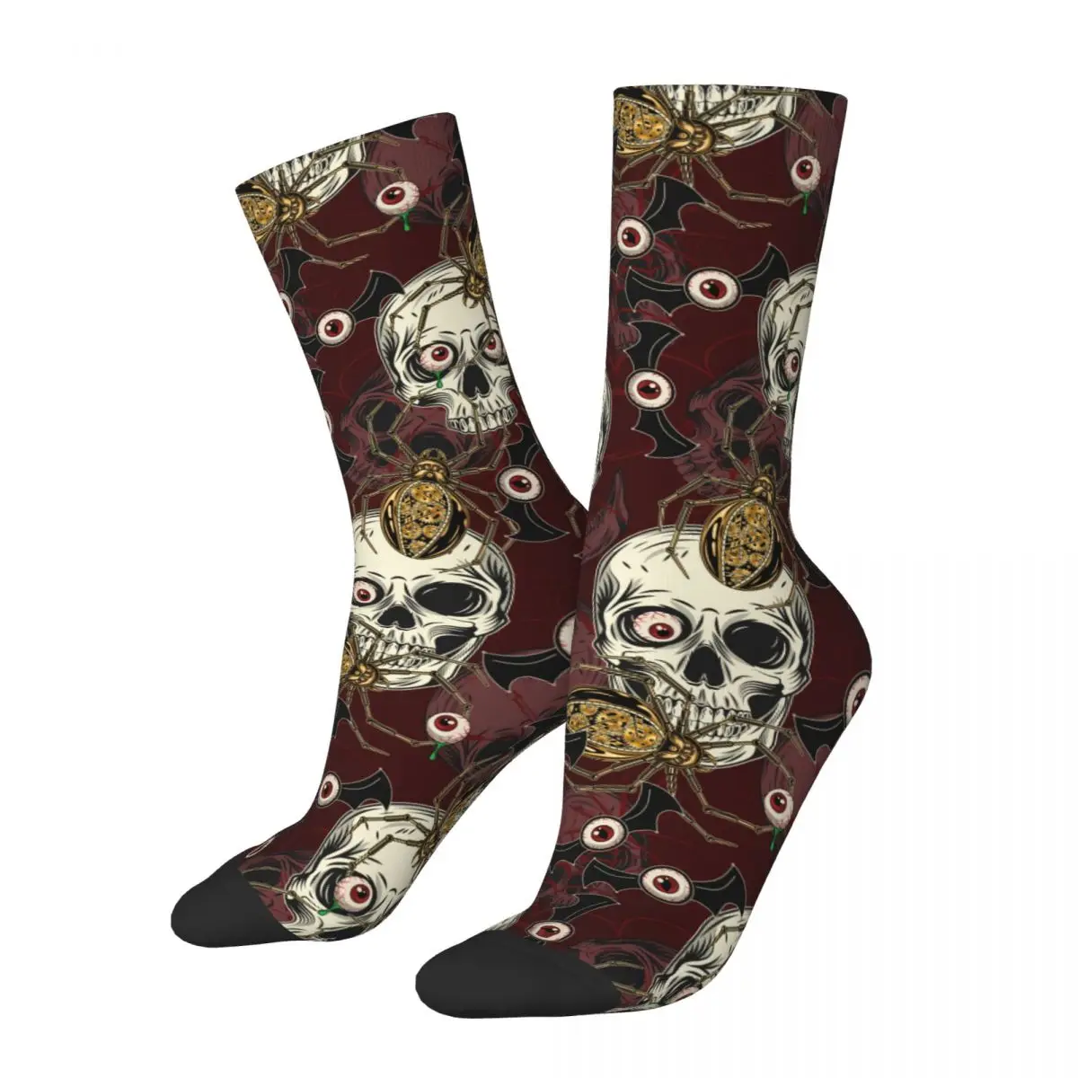 

Funny Men's Socks Flying Eye Monsters Retro Harajuku Gothic Skull Hip Hop Novelty Pattern Crew Crazy Sock Gift Printed