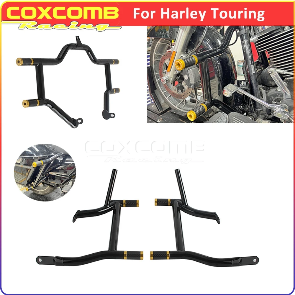 

Передняя и задняя защитная дуга мотоцикла для Harley Touring Electra Glide Standard FLHT Ultra Classic FLHTCU FLHTCUL FLHTP 2014-23