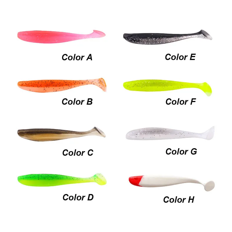 WESTBASS 10PCS Soft Swimbaits Wobblers 55-65-75mm Rubber Fishing Lures Silicone Shad Worm leurres cebo suave Baits Isca fisching