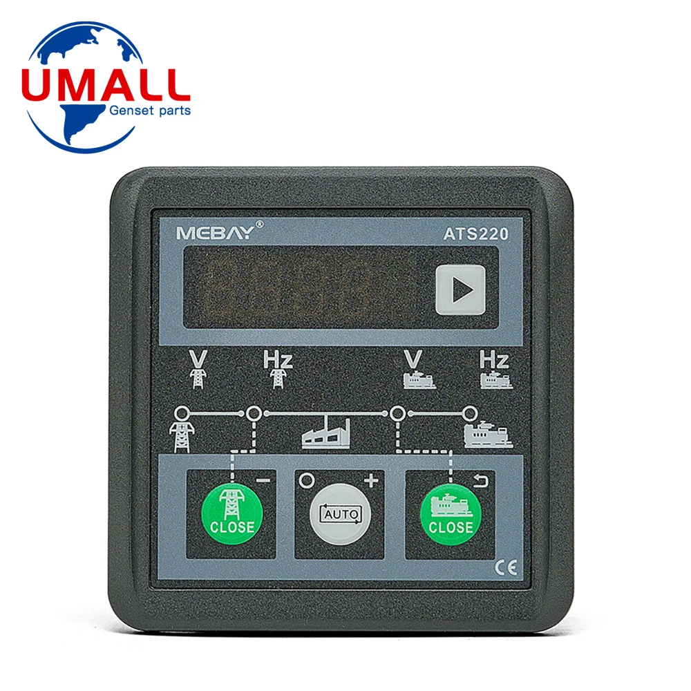 Mebay ATS220 Genset ATS Switch Controller Auto Manual LED Display Generator Control switch Module Panel