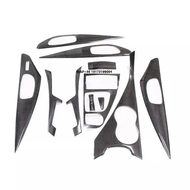 

Q50 Q50L Interior for I-nfiniti 11 Pcs/set Carbon Fiber Interior Trims Display Panel Rear Front Door Plates 2014-2017