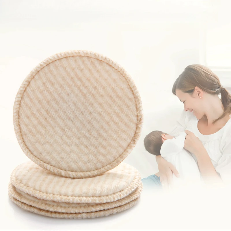 Reusable And Absorbent Colored Cotton Nursing Pads - 12 Pcs Maternal Supplies For Comfort And Protection