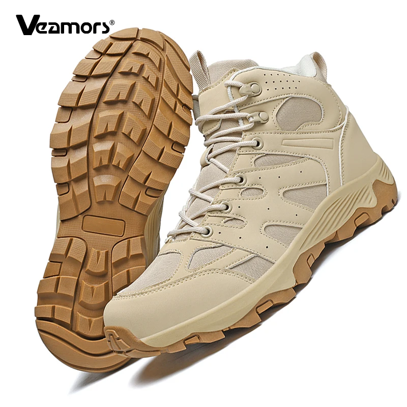 High-top Men's Hiking Shoes Plus Size 39-48 breathable Casual Trainers Anti-slip Outdoor Sneakers for Trekking Camping