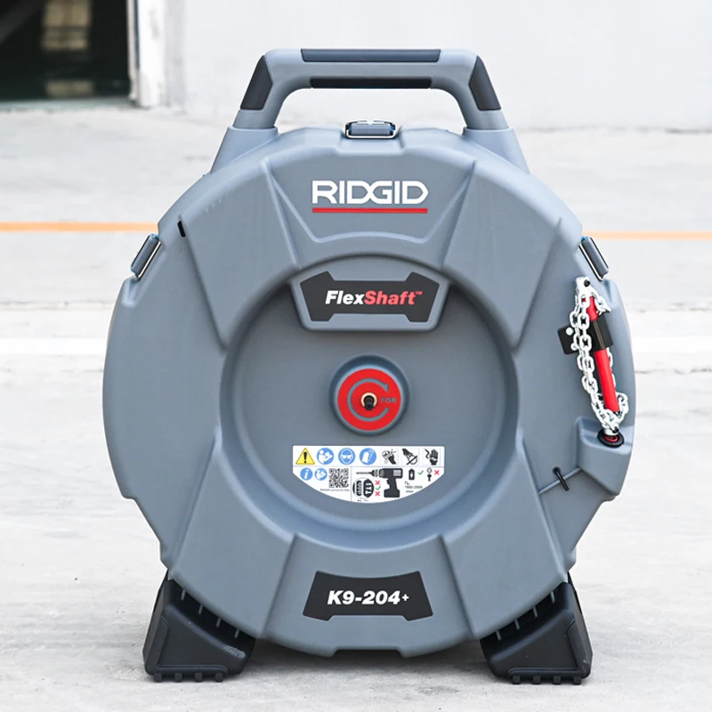AMJET RIDGID FlexShaft K9-204 Pipe Cleaning Auger Machine 21.3m Flexible Shaft 3 Chain Beaters Snake Pipe Cleaning Machine AA