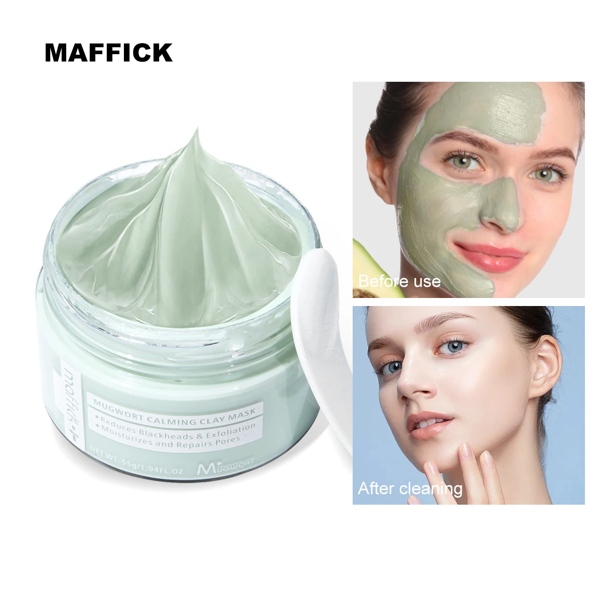 

Maffick полынь Успокаивающая грязевая маска для лица очищающее средство для удаления черных пятен и акне маска для лица Лечебный крем женская маска для лица