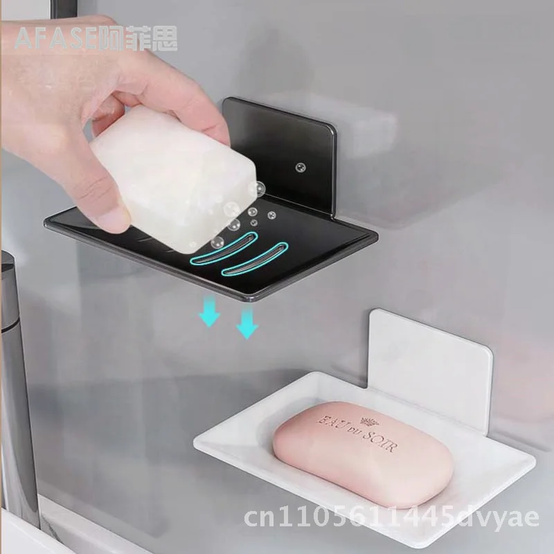 

Настенный алюминиевый держатель для мыла для ванной комнаты, креативная сетка для мыльницы, аксессуары для туалета, сверление не требуется