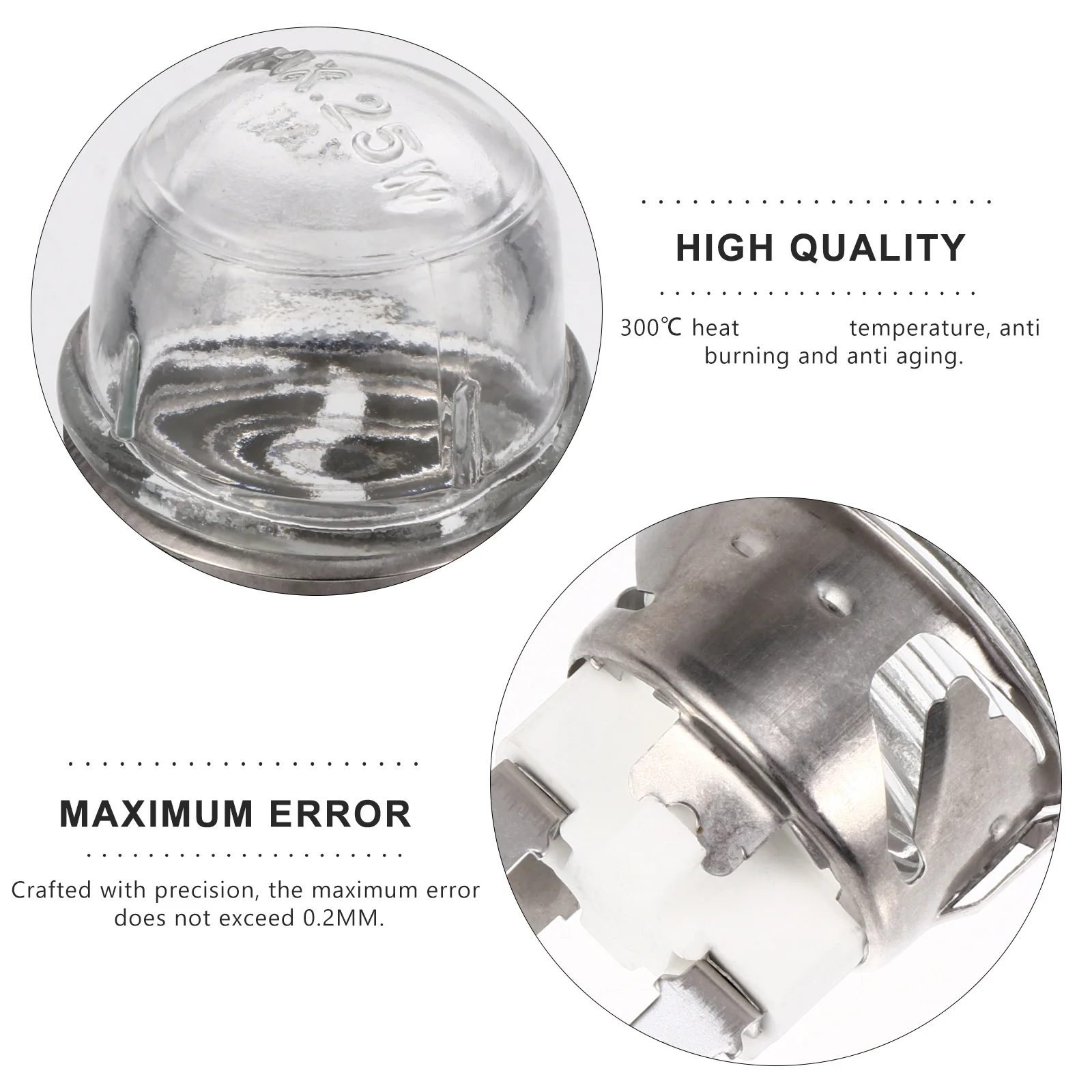 G9 Light Sockets Oven Lamp Holder Heat-resistant Light Bulb Socket Screw Stainless Steel High Tensile Silica Glass Base Adapter