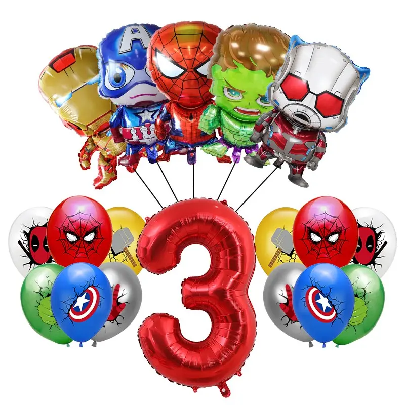 Disney Avengers Party dostarcza naczynia talerze kubki serwetka superbohater dekoracje na imprezę urodzinową balon aluminiowy tło