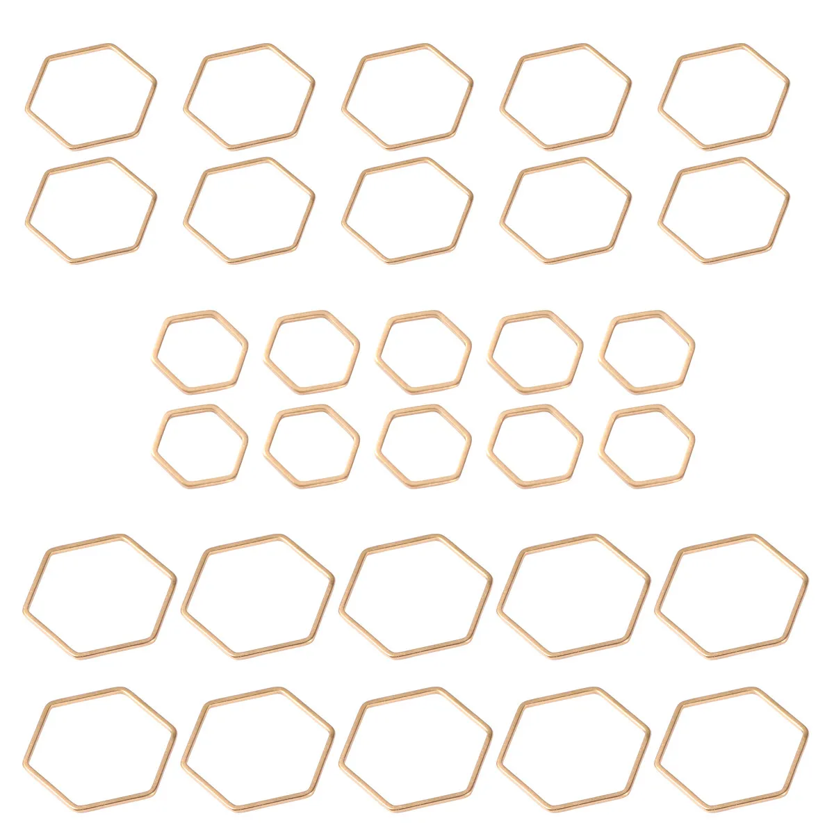 

30 шт. стильных шестигранных подвесок из нержавеющей стали для украшения ювелирных изделий своими руками, металлические шармы для брелоков, цепочек для свитеров, дизайна браслетов на ногу