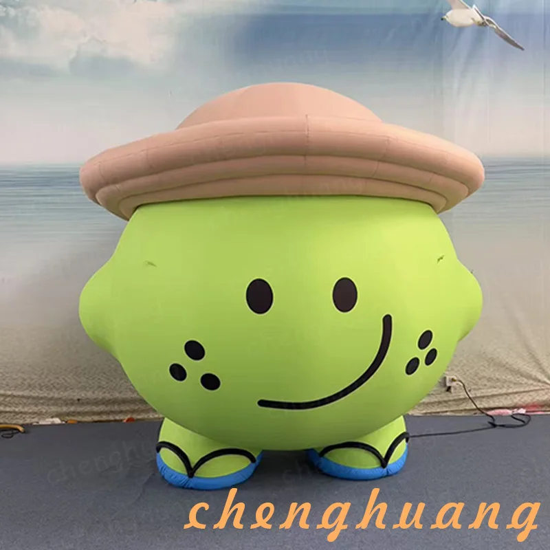 Inflatable lemon dolls, fruit dolls, with blowers, outdoor shopping mall and square activity decoration props
