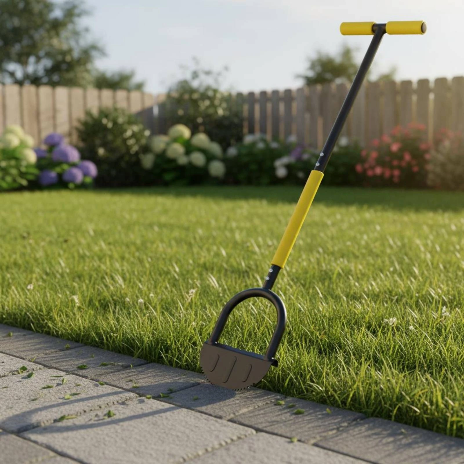 Crescent Edger Long Handle Lawn Edging Spade Manual Lawn Edger Easy to Use Crescent Shovel Wide Footrest for Yard