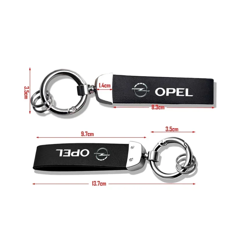 Metal Leather Car Keychain Car Key Ring Custom Gift With Logo For Opel Astra Insignia Mokka Zafira Corsa Vectra Antara Meriva