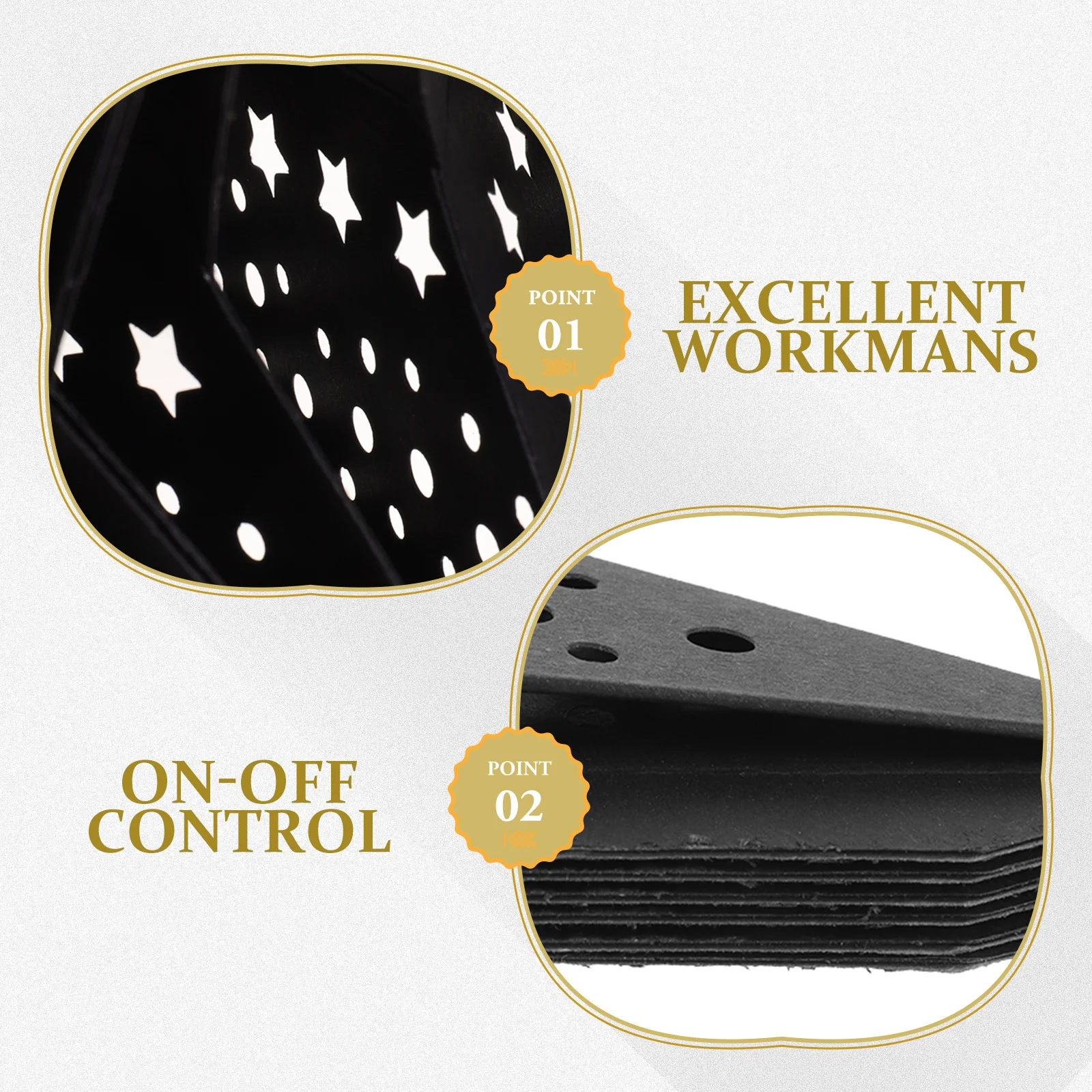 

3pcs Heptagon Lampshade 50cm Black Xmas Paper Lantern Pendant Light Star Decorative Hanging Home Festival Party