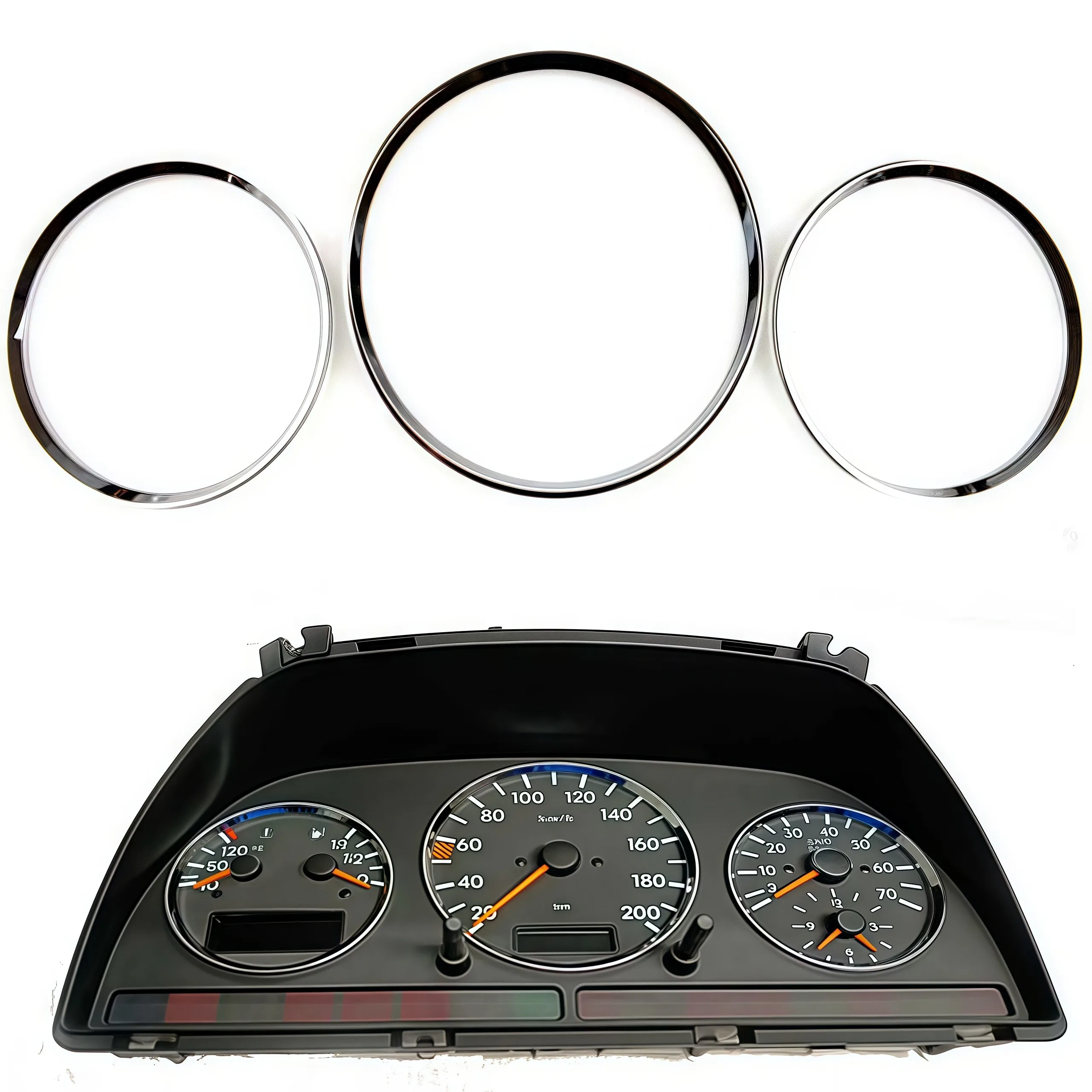 For Mercedes Benz W163 ML Class Chrome Speedometer Gauge Dial Ring Instrument Cluster Meter Dashboard Panel Trim Bezel