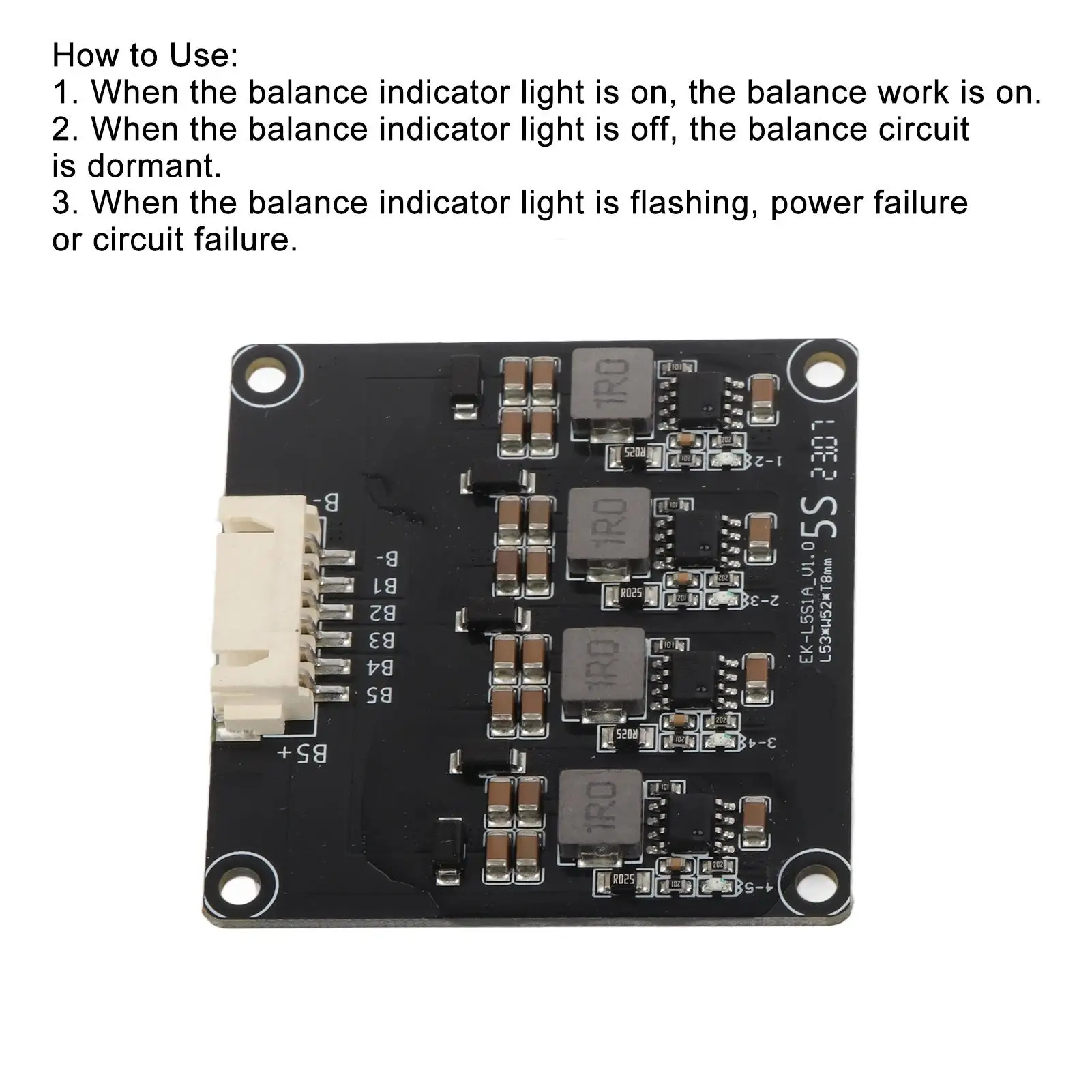 1.2A LTO Lithium Battery Balancer Board Capacitor BMS for 5S, 6S, 7S Packs - Active Equalizer