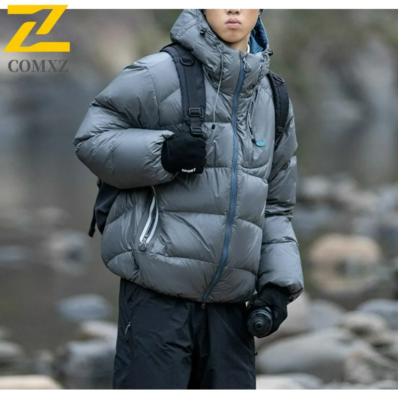 عالية الجودة الرجال أسفل سترة الراحة في الهواء الطلق تسلق الجبال يندبروف الحشو معطف هود التخييم خفيفة الوزن دائم معاطف الشتاء #1