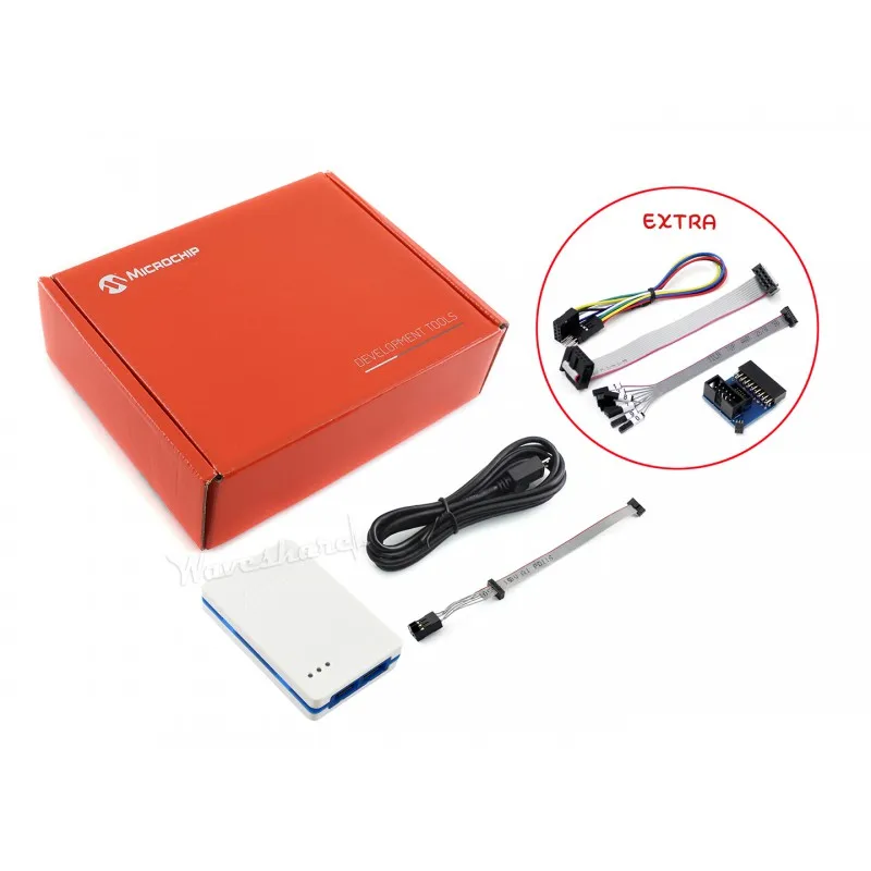 WaveshareAtmel-ICE basiskit, wordt geleverd met extra adapter en kabels