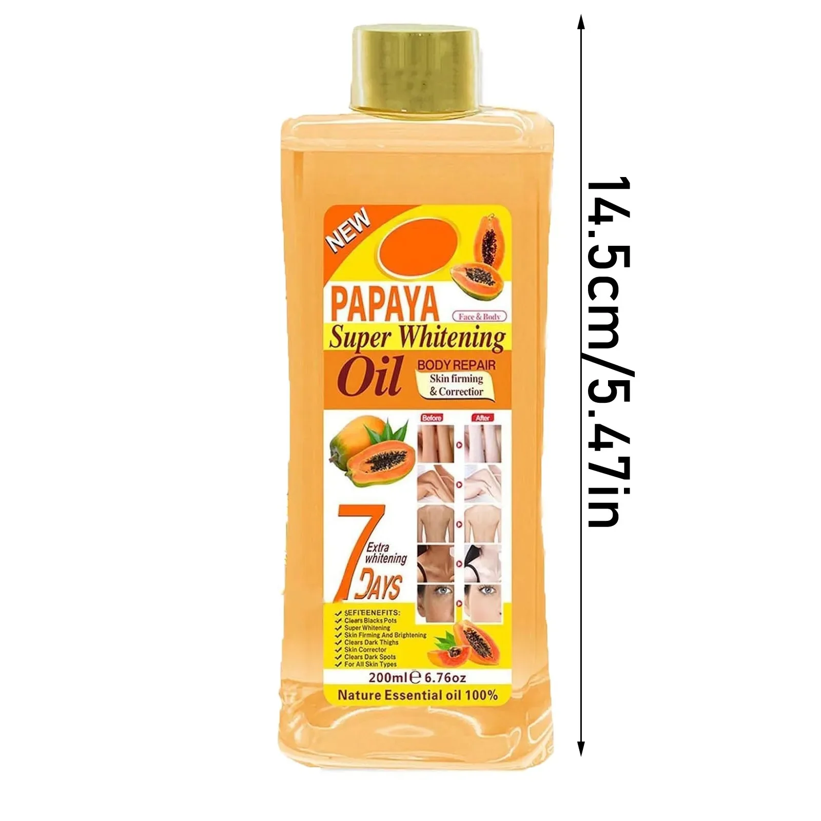 200ml Papaya Oil Essential Oil Moisturizing Body Oil Care Body Massage Moisturizing Repair Skin Suitable For Dry Skin