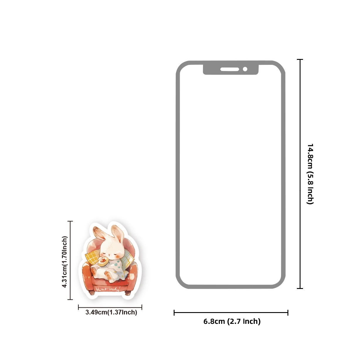 40 ชิ้นน่ารักกระต่ายชาวนารูปแบบสติกเกอร์สําหรับโน๊ตบุ๊ค, ขวดน้ํา, กระเป๋าเดินทางและโทรศัพท์มือถือ, ซอง, สติกเกอร์ของเล่น