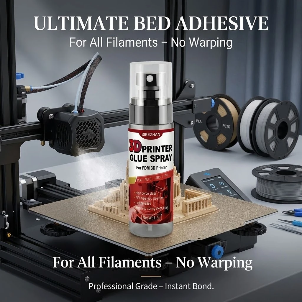 

3D Printer Glue Bed Adhesive Anti-Warp for PLA ABS PETG TPU. Strong Bond Easy Release. High Adhesion for Heated Build Plate