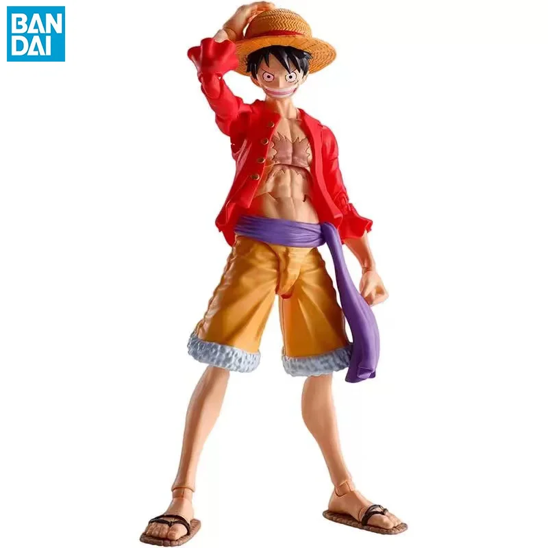 Original Bandai S.H.Figuarts Ghost Island The Raid On Onigashima Straw Hat Monkey.D.Luffy PVC In Stock Anime Collection Figures