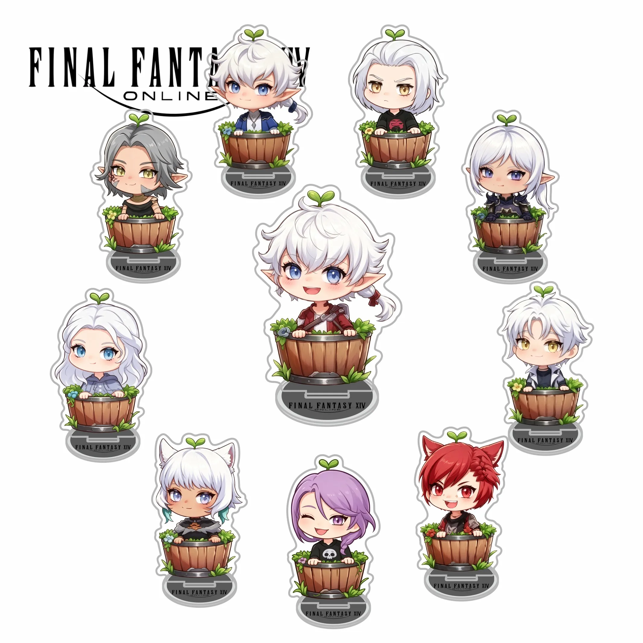 HOT Game Final Fantasy XIV Acrylic Stand keychains Figure Decor Ornament Collection Model Fans Gift for friends 10cm