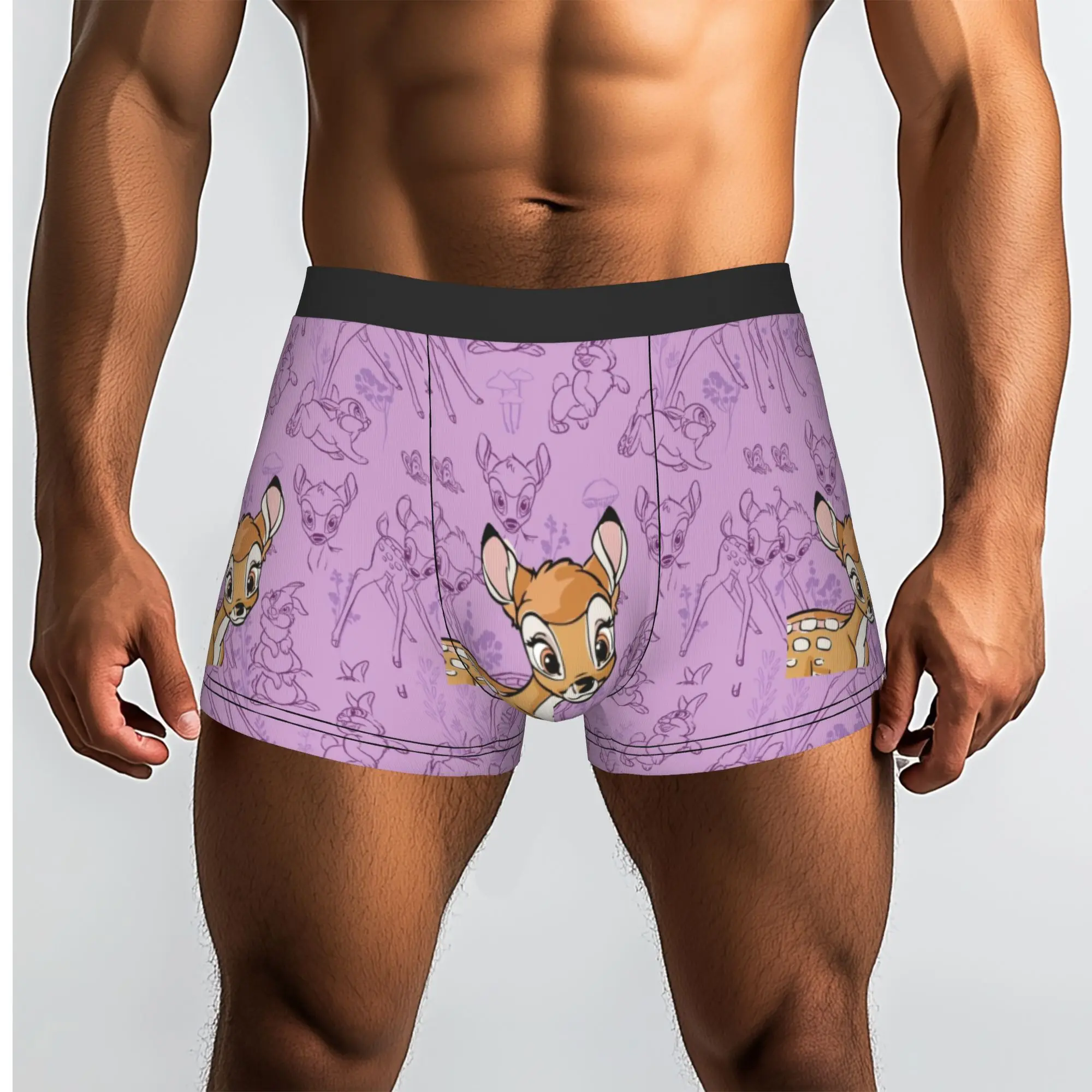 Custom B-Bambies Anime Underwear Men Printed  Boxer Shorts Panties Briefs Breathable Underpants