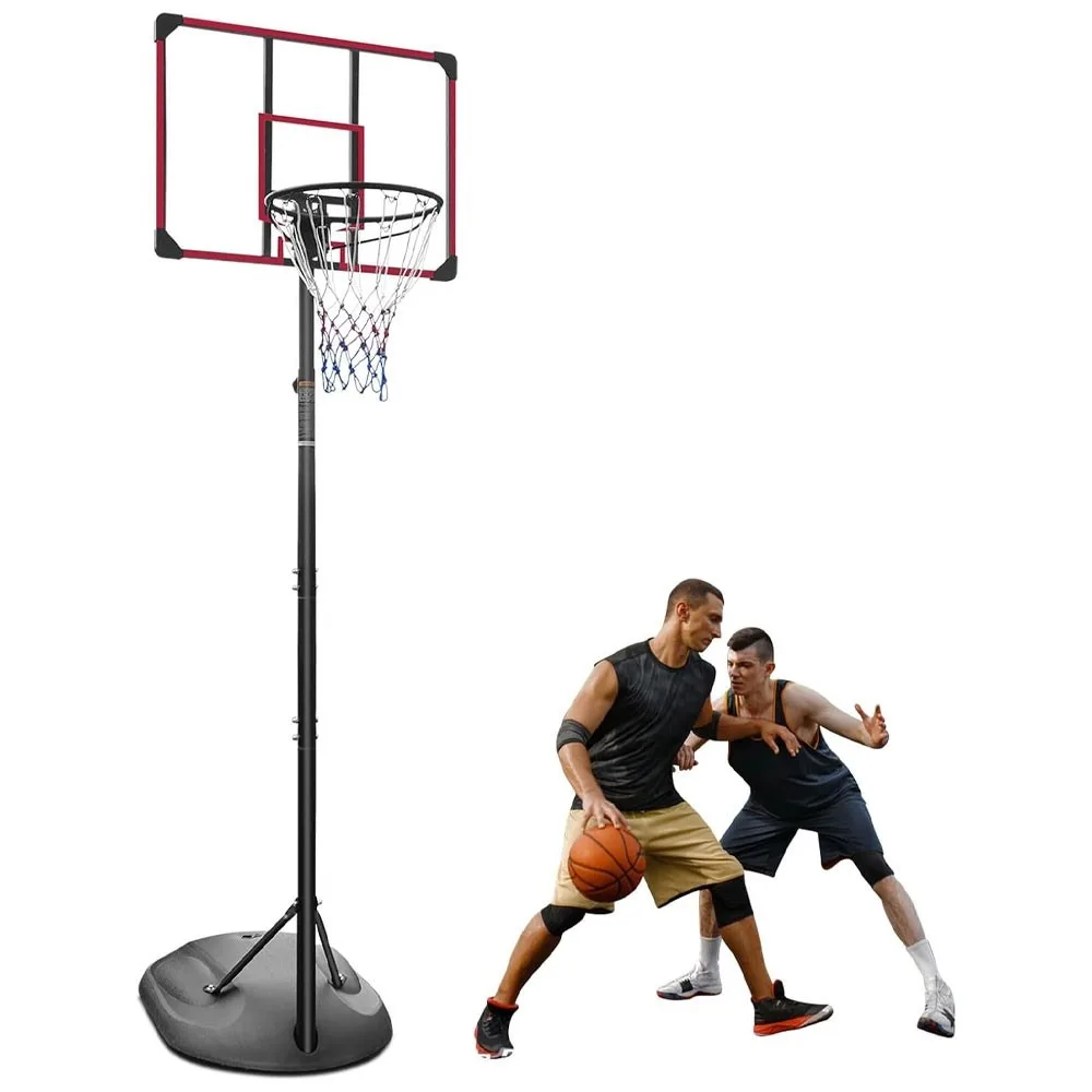 

Adjustable Height 7.5-9.2ft Basketball Hoop Portable Outdoor