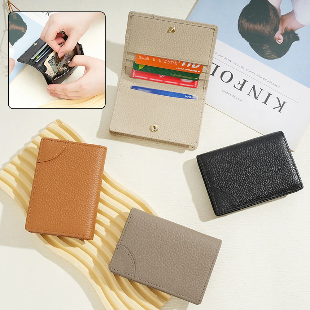 Ultra Slim Wallet Biofold Multi Card Slots Short Section Wallet For Daily Use