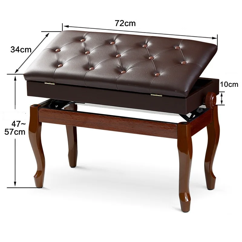 High Quality Adjustable Adjustable Solid Wood Electronic Piano Bench Piano Accessories