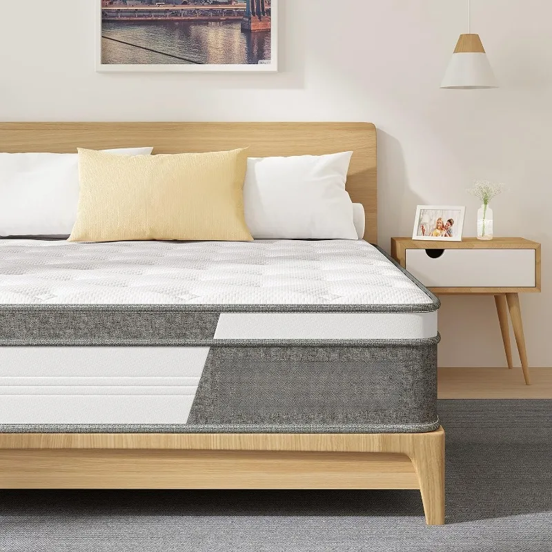 

Full Size Mattress, 10 Inch Memory Foam Mattress in a Box, Hybrid Mattress Full Size for Pressure Relief & Supportive