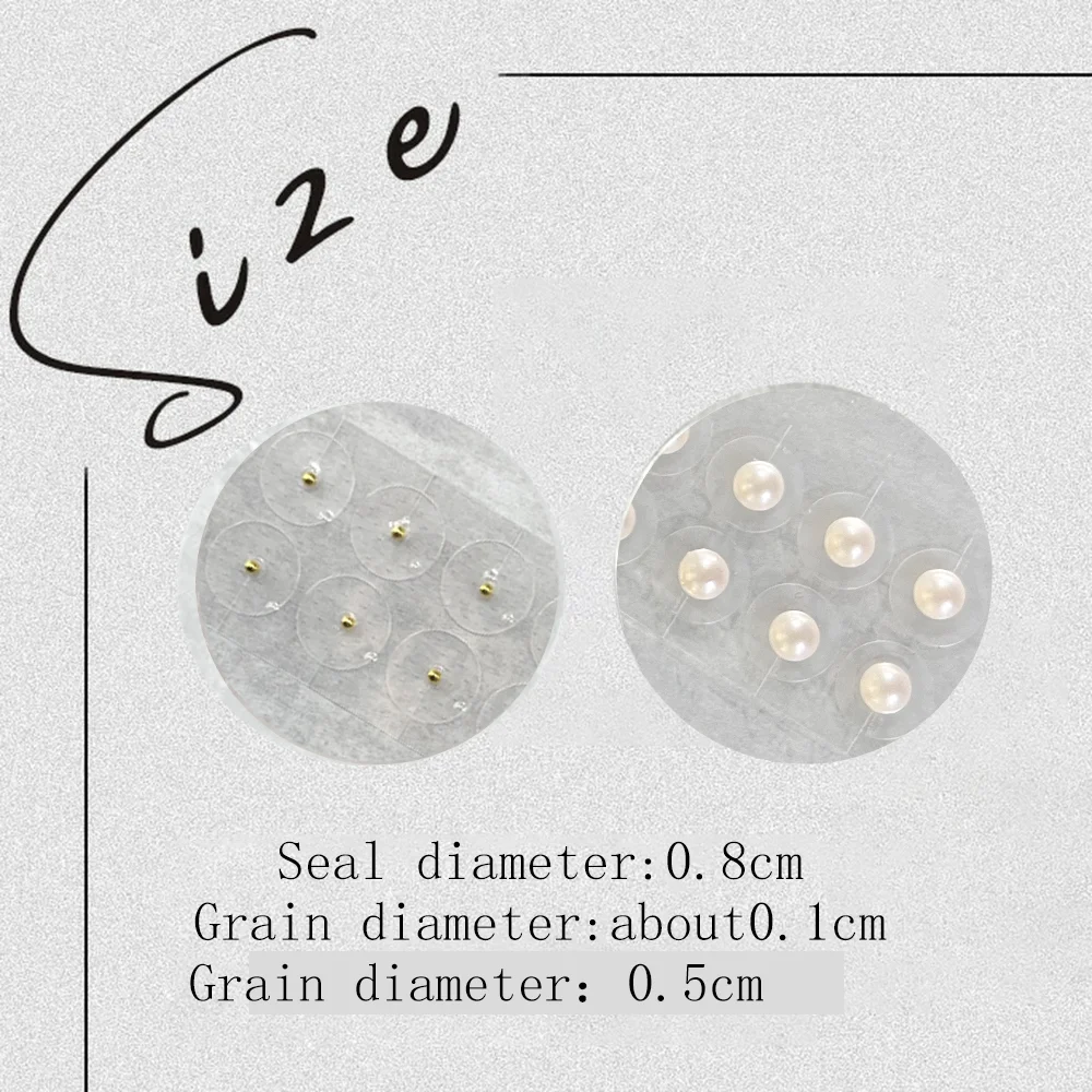 Ear Patch Ear Sticker Kit 40 Pcs Pearl Gold Press Beads Tweezers No Piercing Ear Jewelry Relaxation
