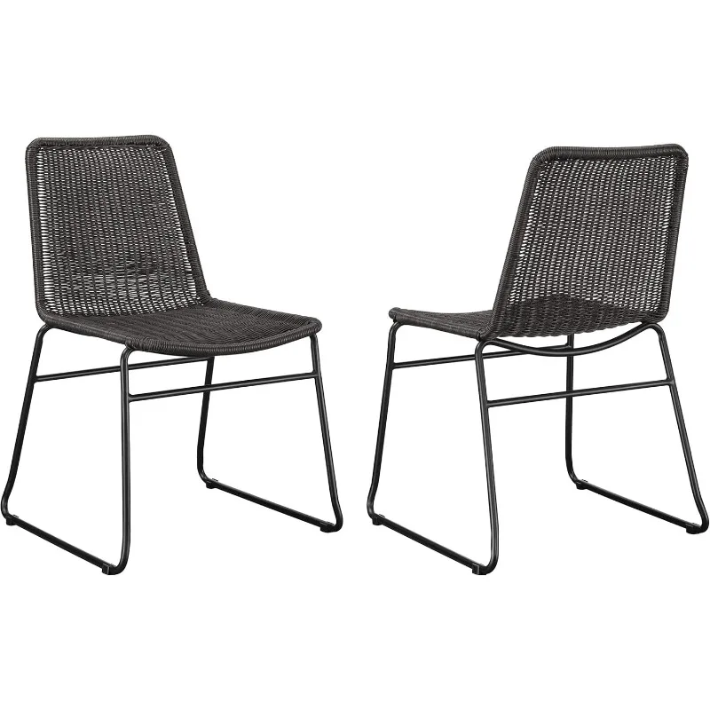 

Мягкие обеденные стулья Dacy (набор из 2 шт.) Коричневый и песчано-черный