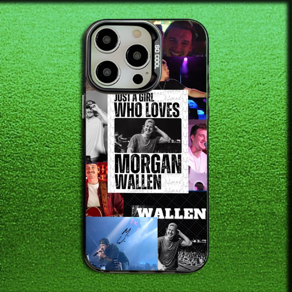 iPhone 16,15,14,13,12,11,Mini,Pro,MAX 그레이 매트 실리콘 블랙 커버용 가수 M-Morgan Wallen 전화 케이스