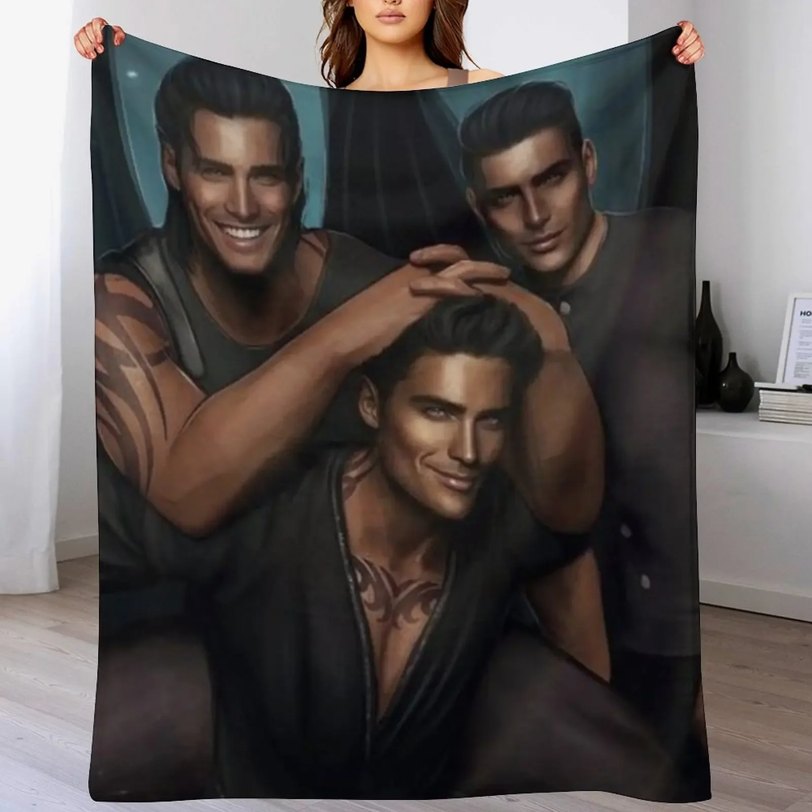 

Rhysand, Cassian, Azriel - Batboys Throw Blanket Lightweight Warm Blanket for Indoor Outdoor Use