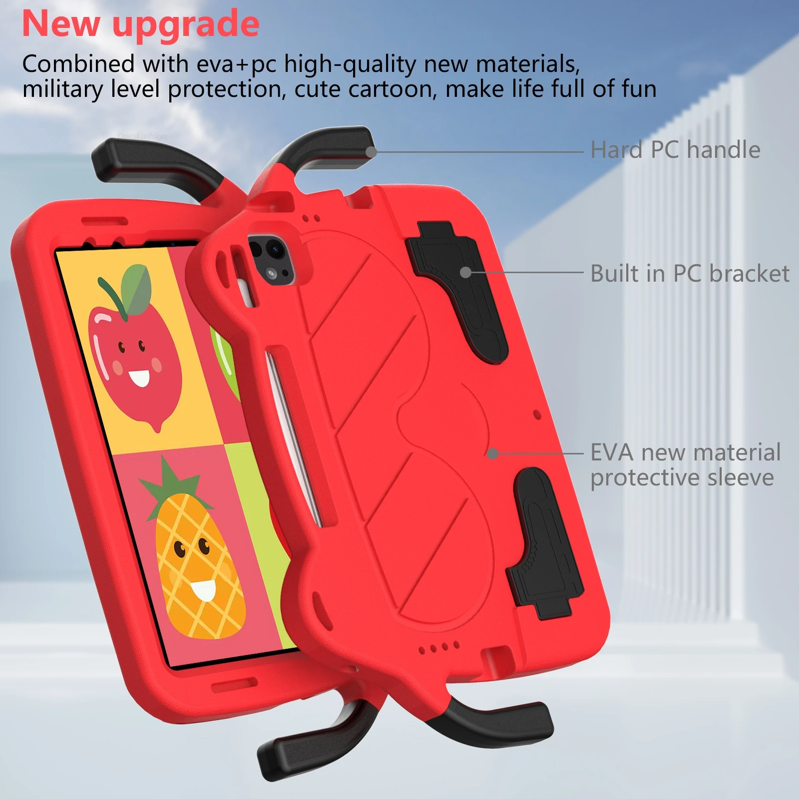 EVA Kids Safe Case For Samsung A11 Plus A9 Plus S6 10.5 Tab A8 A7 A A7 Lite A 8 Tab A11 A9 X110N Handle Stand Tablet Cover Case