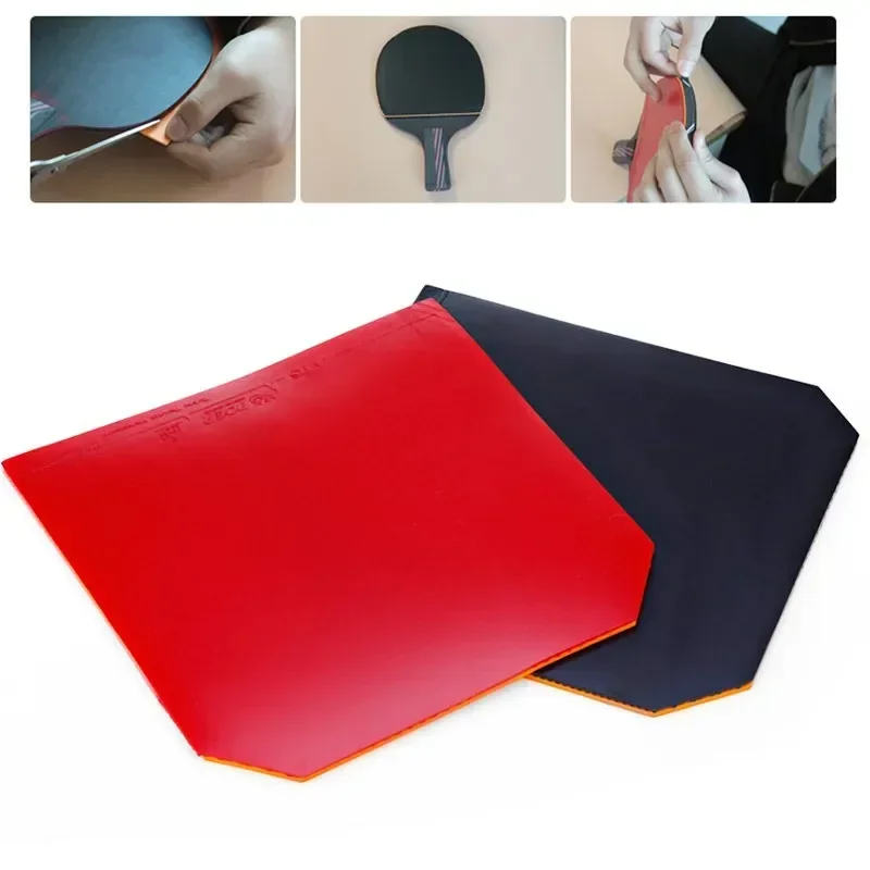 

Soverup 1PC Table Tennis Rubber With Sponge Fit Ping Pong Paddle Racket Table Tennis Ping Pong Cover Training Accessory Black /